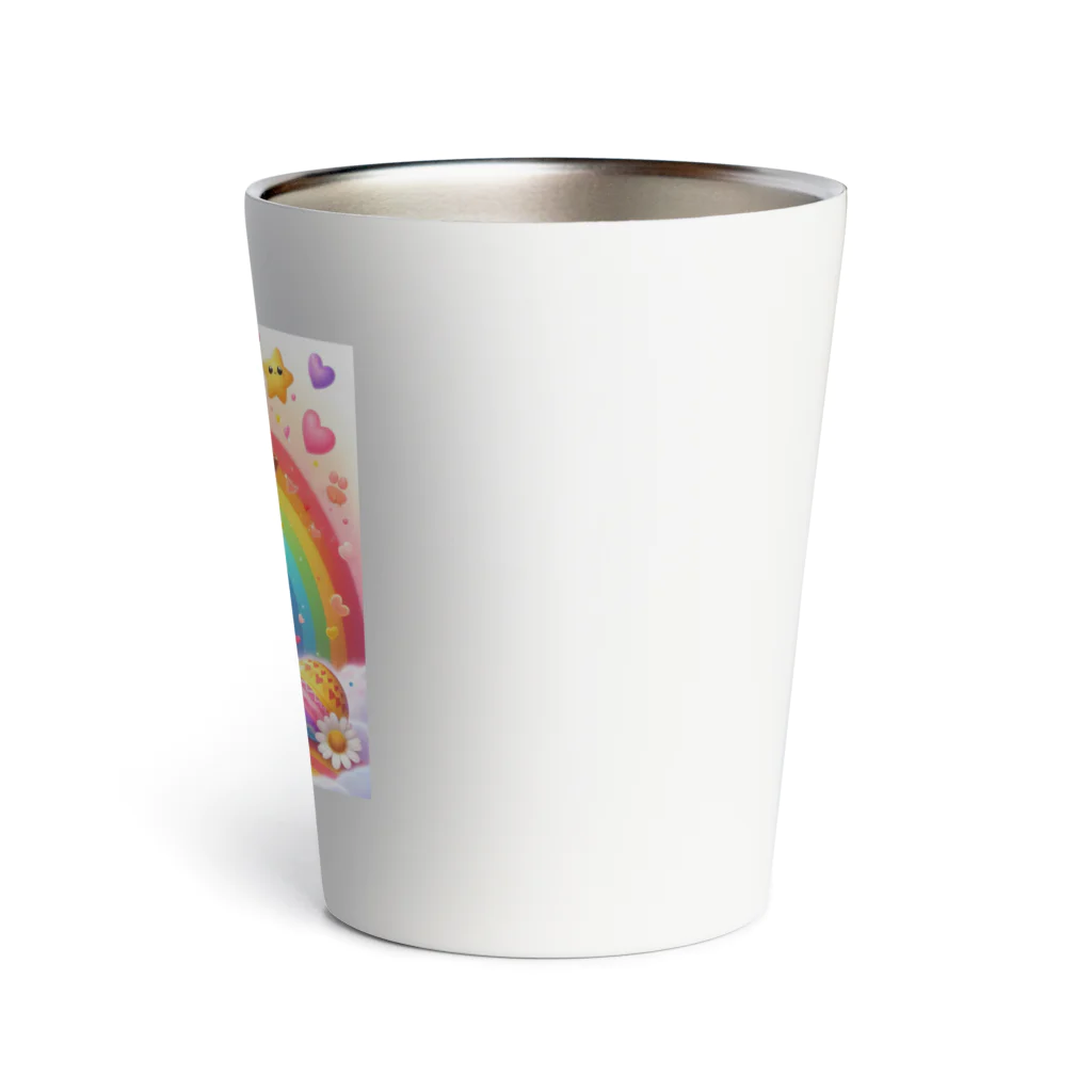 鈴木敏夫のメガネをかけて笑顔が似合う　わんちゃん Thermo Tumbler