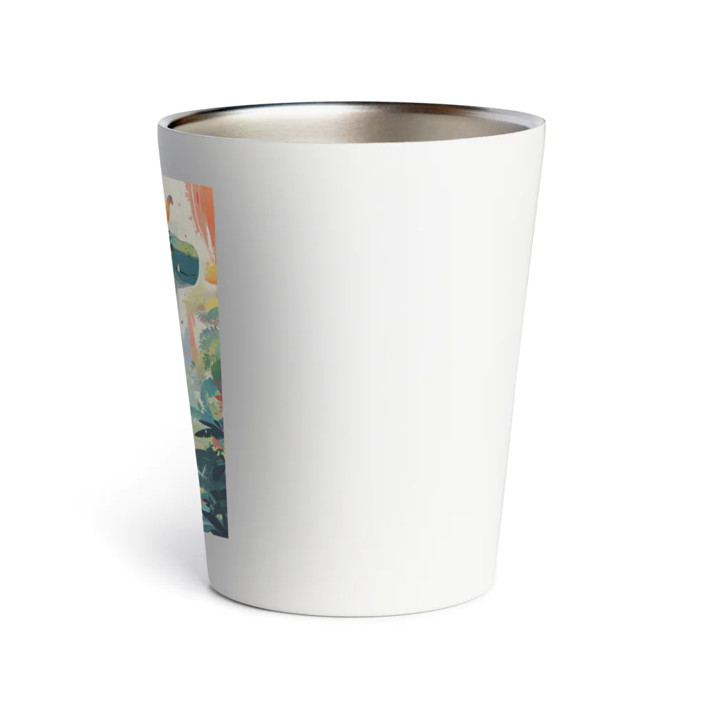 AQUAMETAVERSEの恐竜とジヤングル探検　なでしこ1478 Thermo Tumbler