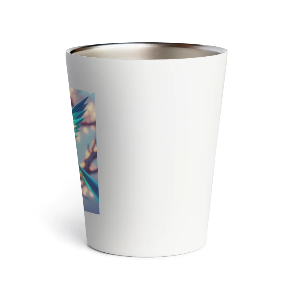 終わらない夢🌈のステンドグラスの様なカワセミ✨ Thermo Tumbler