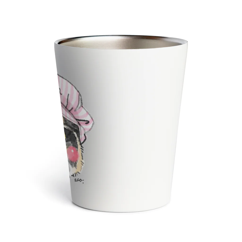 shop あこ猫犬屋のピンク帽のみかんちゃん Thermo Tumbler