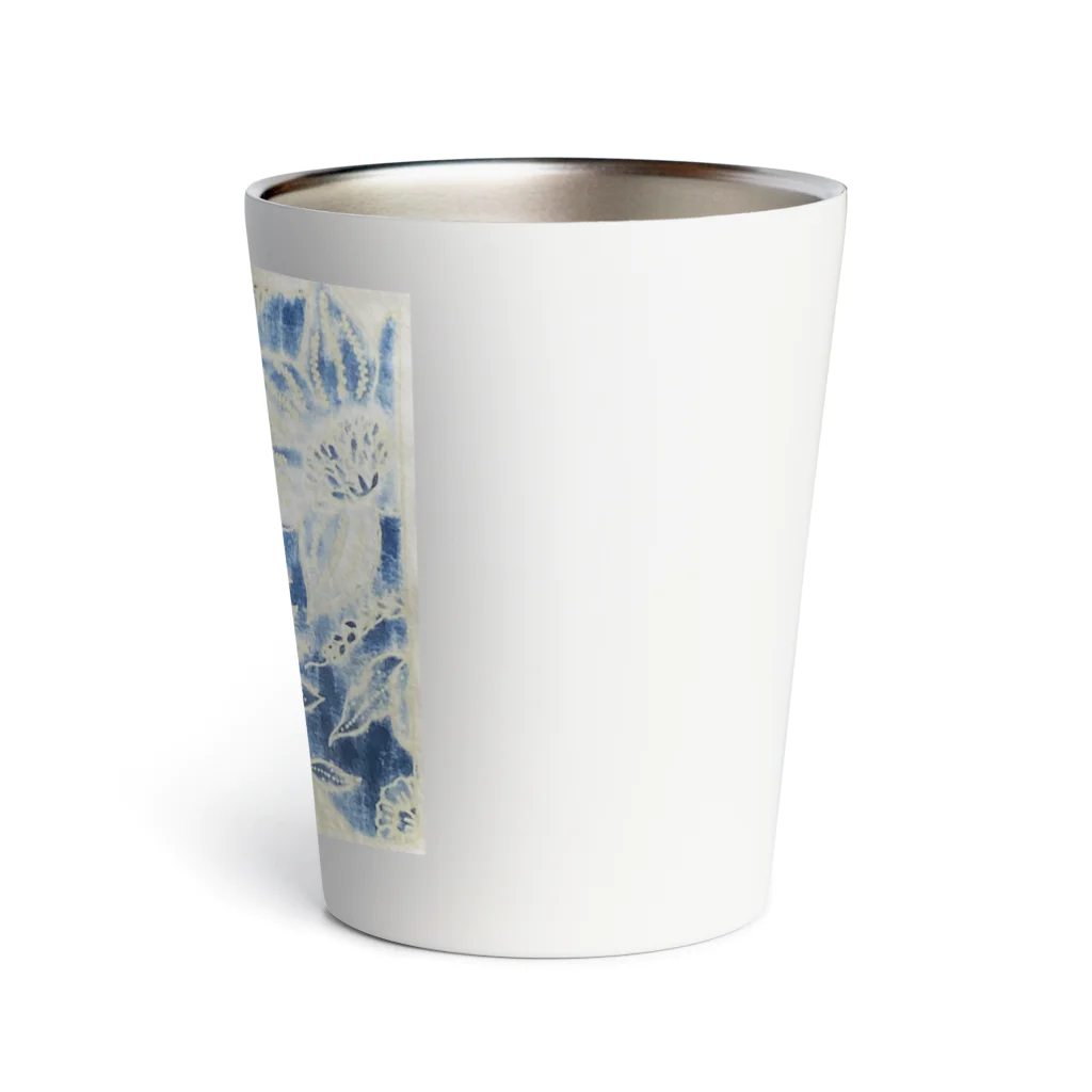 titikの藍染めの花模様プリント Thermo Tumbler