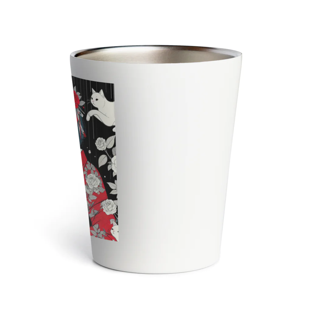 cocoa8877のネコ三昧（黒い空間・浮世絵風） Thermo Tumbler
