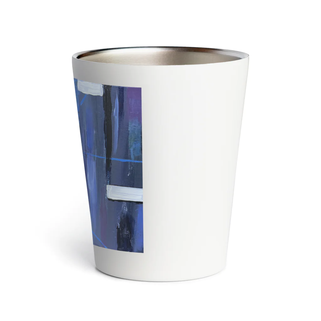 Yuka Arts shopの抽象画「青」のオリジナルグッズ Thermo Tumbler