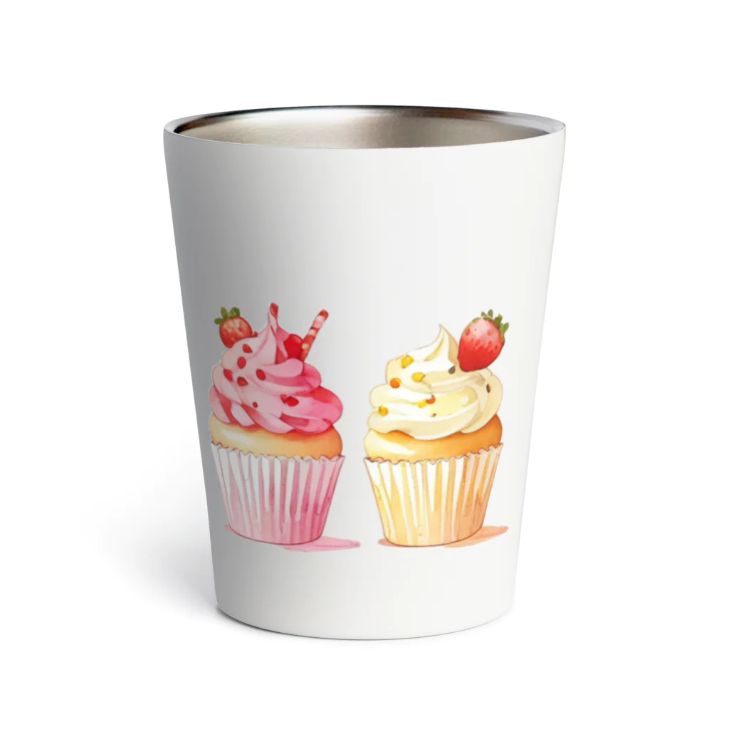 AMA14のカラフルなカップケーキ🧁 Thermo Tumbler