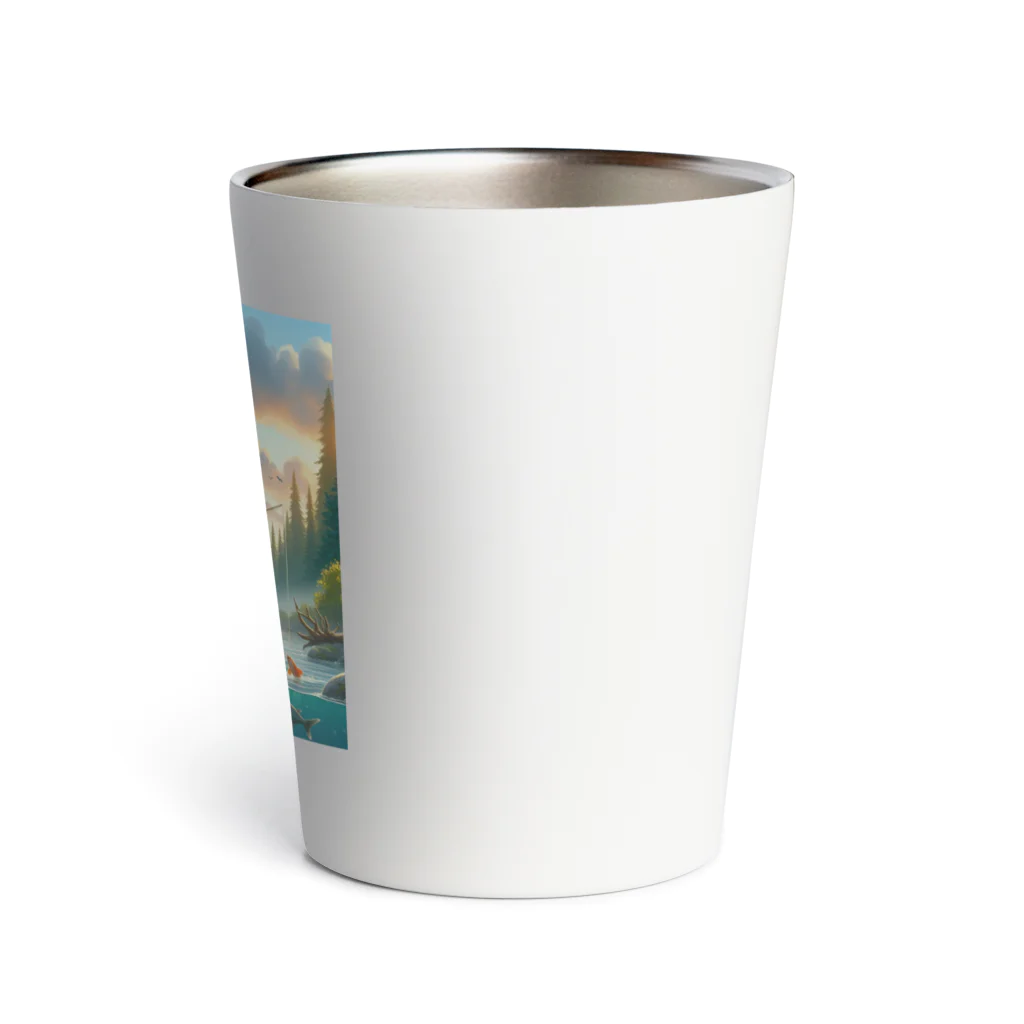 daichan Marketの熊の親子 Thermo Tumbler