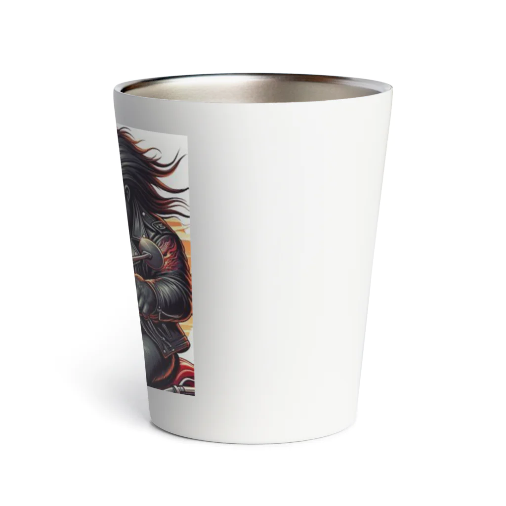 kaerinｰofficeの夕日に輝くゴリラ Thermo Tumbler