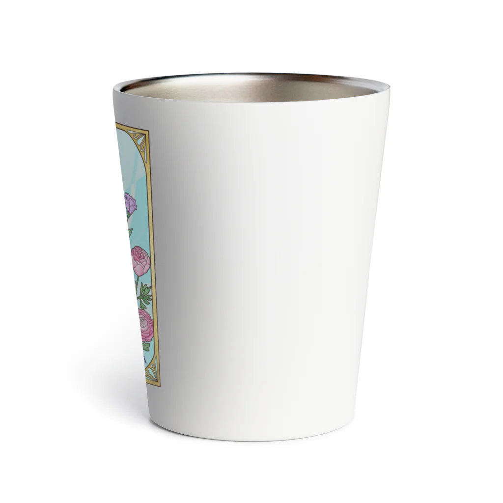 Ａｔｅｌｉｅｒ　Ｈｅｕｒｅｕｘの春の花々と猫　Fiori di Primavera Ⅰ Thermo Tumbler