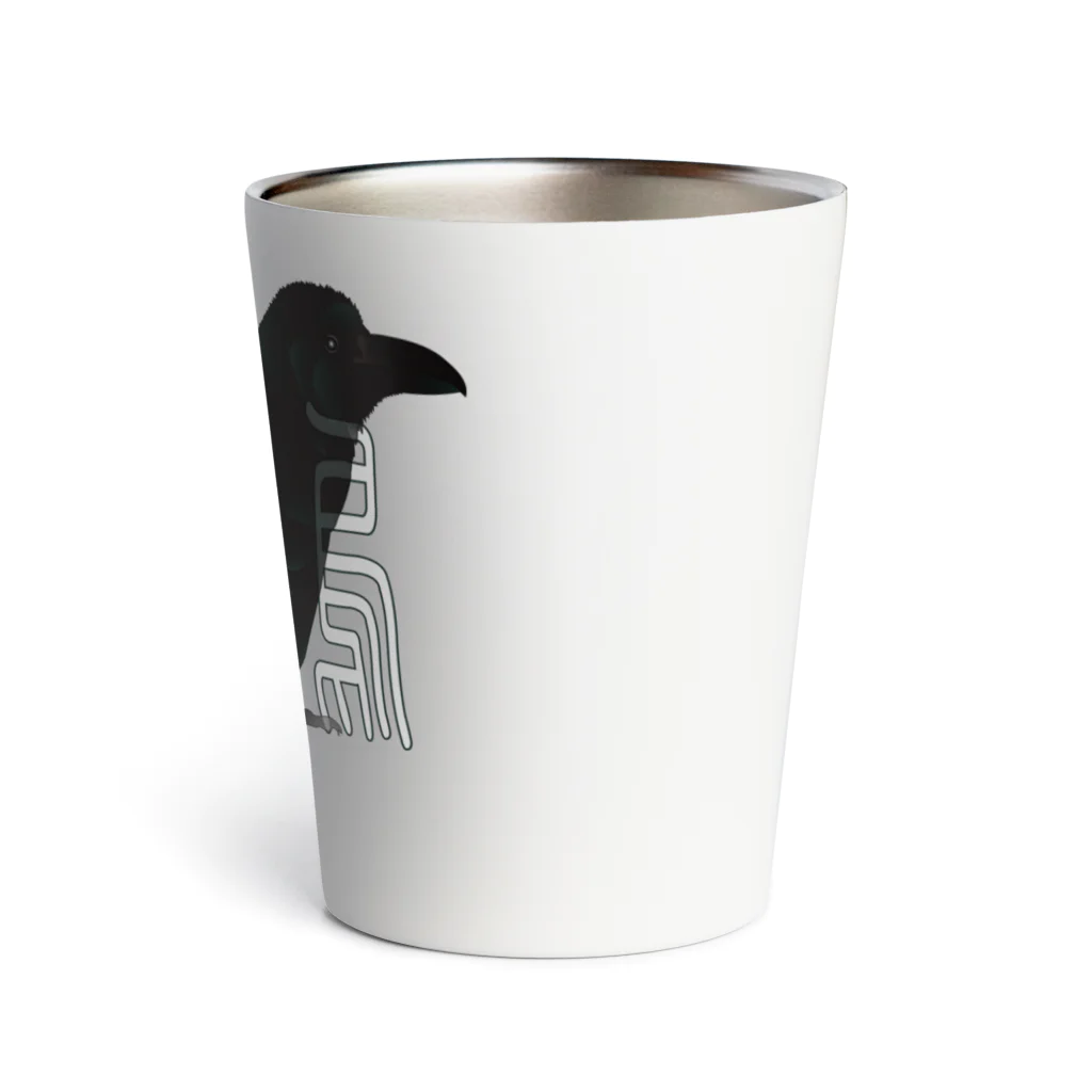 ひねもす屋　2号店のハシブトガラス Thermo Tumbler