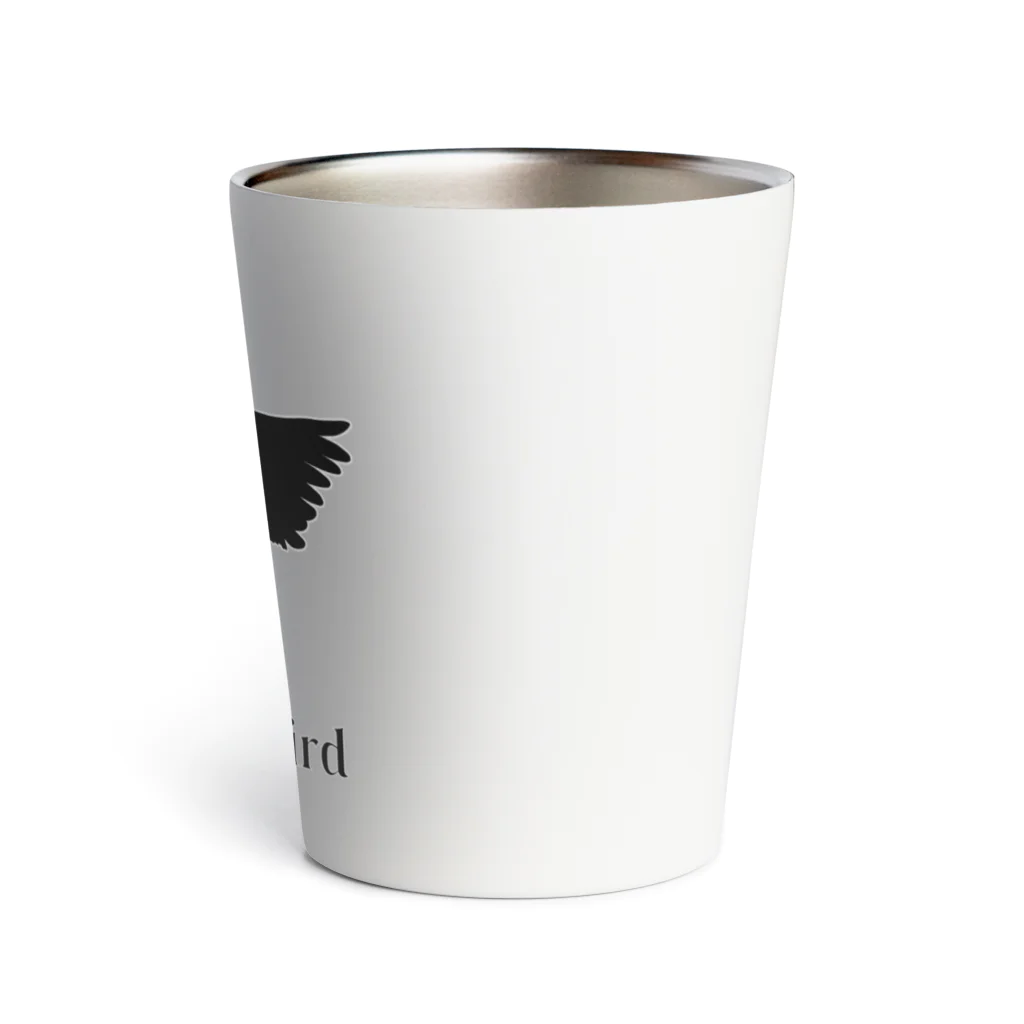 街のいろどりのヘビクイワシ（シルエット） Thermo Tumbler