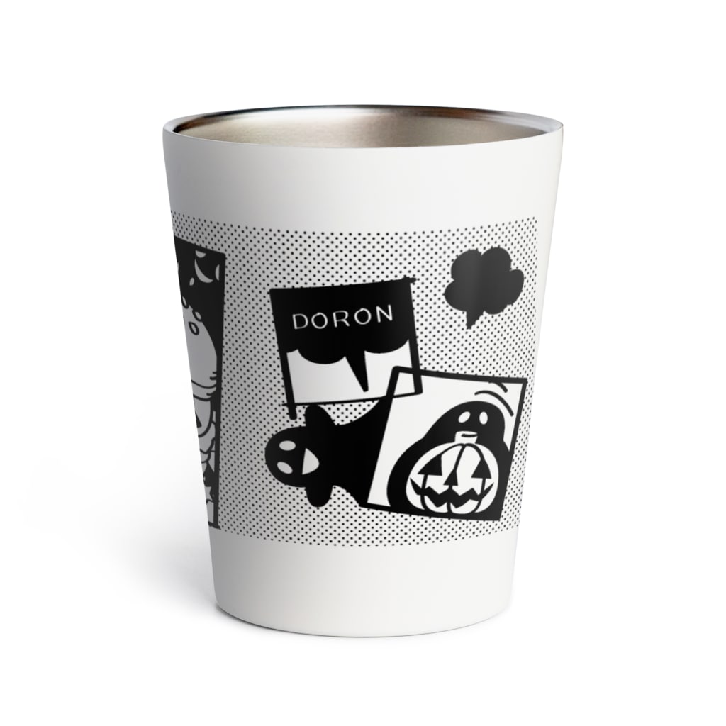 イラスト MONYAAT のGz かぼちゃバーガーD・黒ドット(gr) Thermo Tumbler