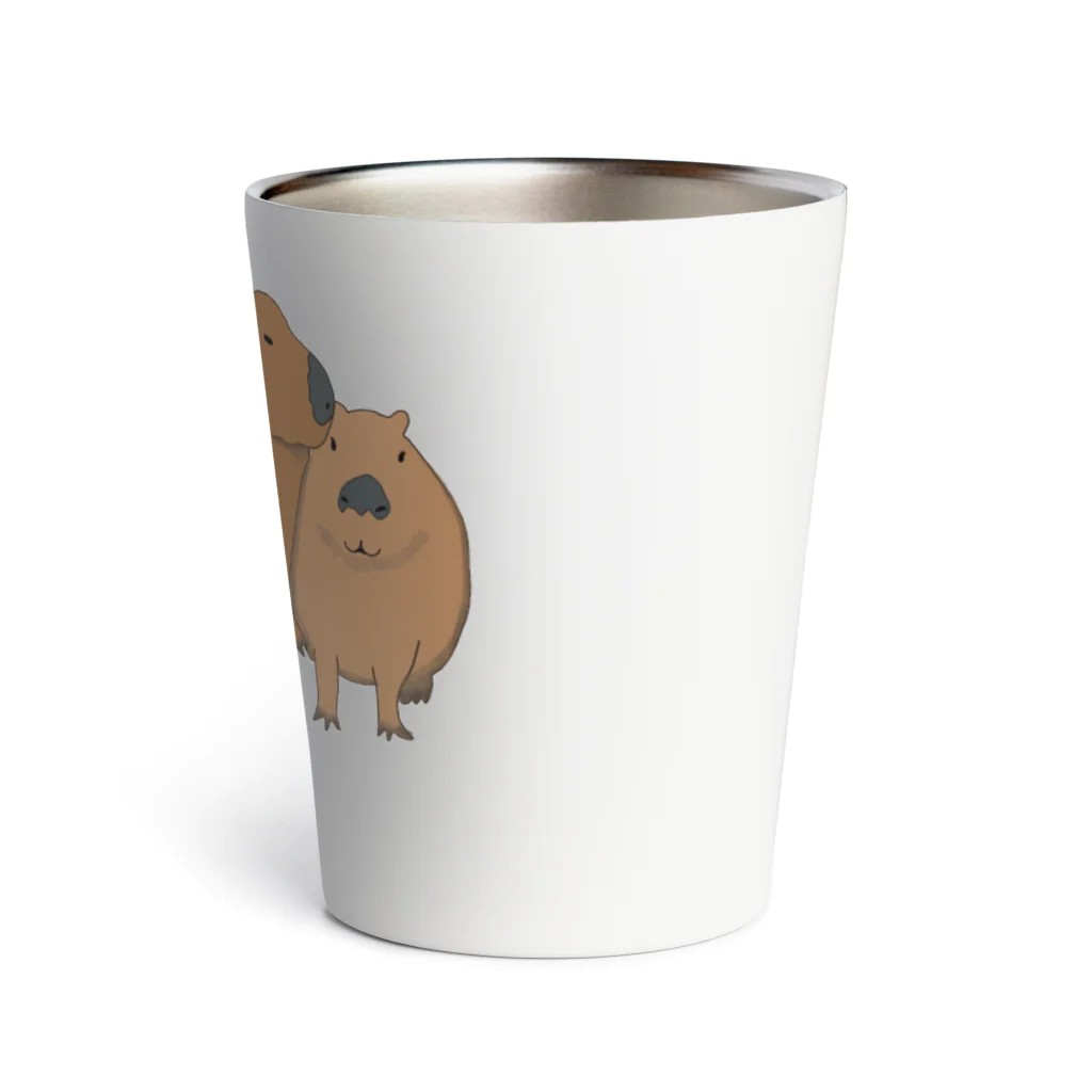 masumi maedaの寄り添うカピバラ　 Thermo Tumbler