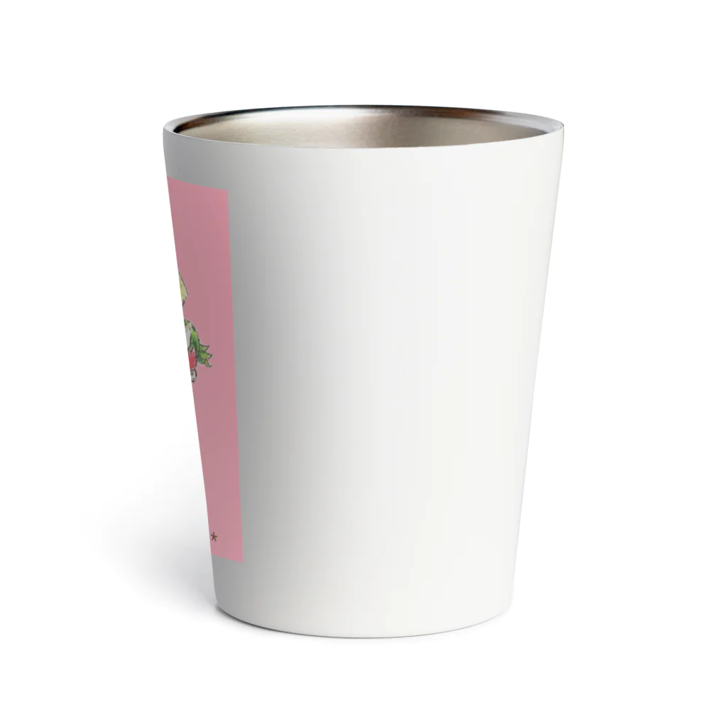 miyu☃のチョコレートパフェ(暖色背景) Thermo Tumbler