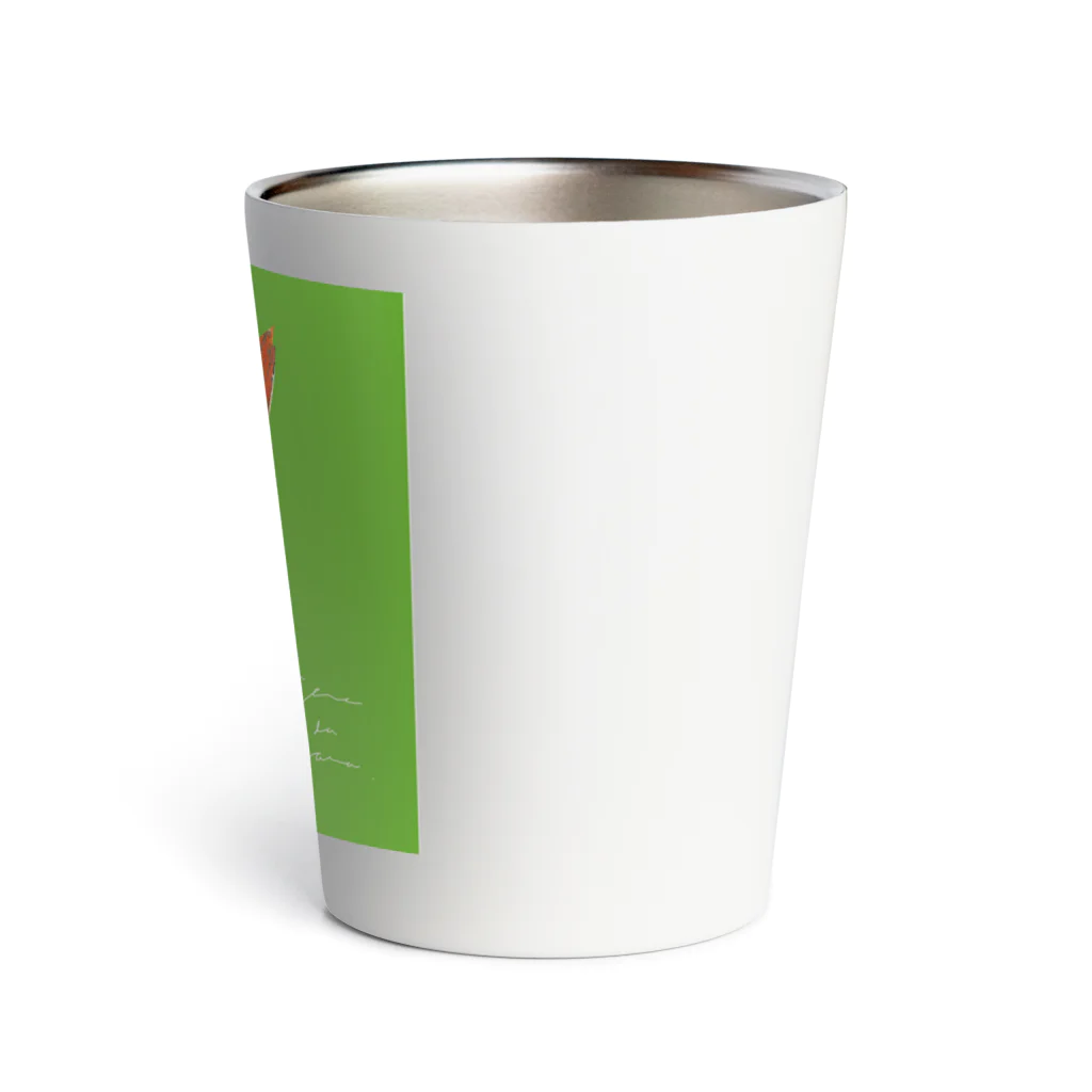 gama da gamaのこまどりと草色 Thermo Tumbler