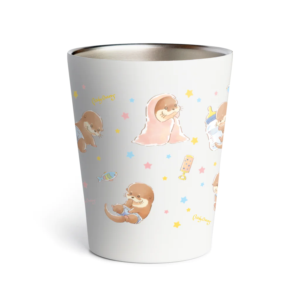 カワウソとフルーツのBaby Otters Thermo Tumbler