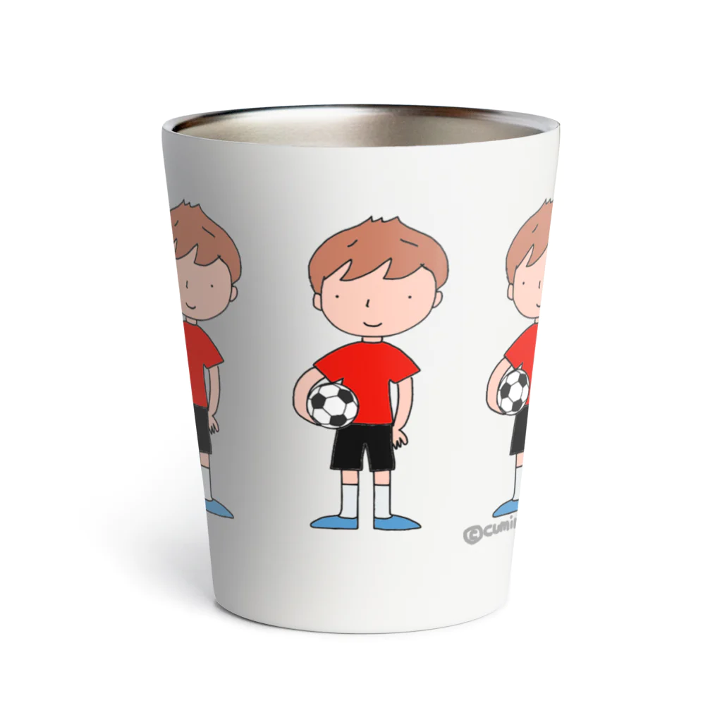 cumincuminの少年とサッカーボール　（カラー6人） Thermo Tumbler