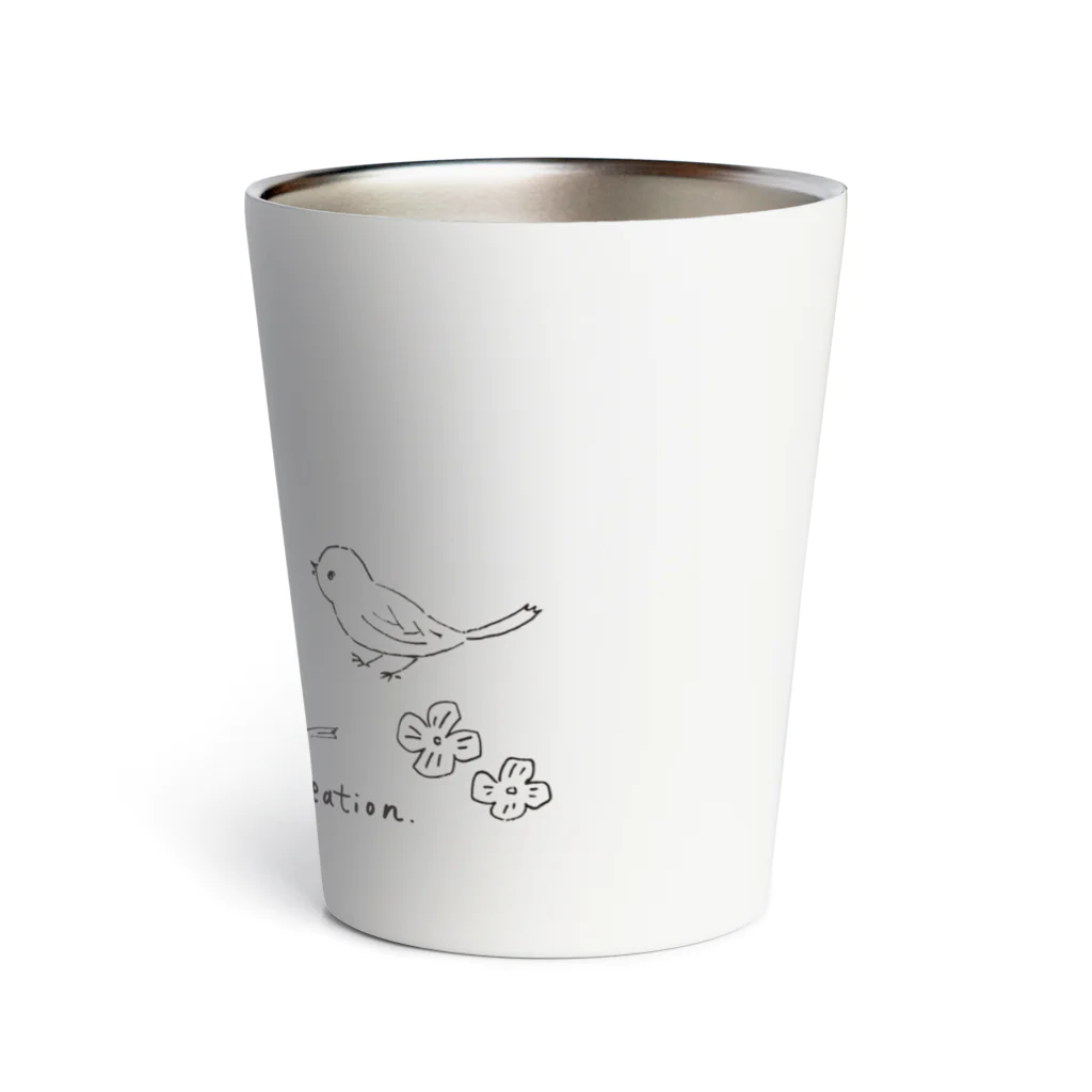 one'x creationの小鳥のおしゃべり Thermo Tumbler