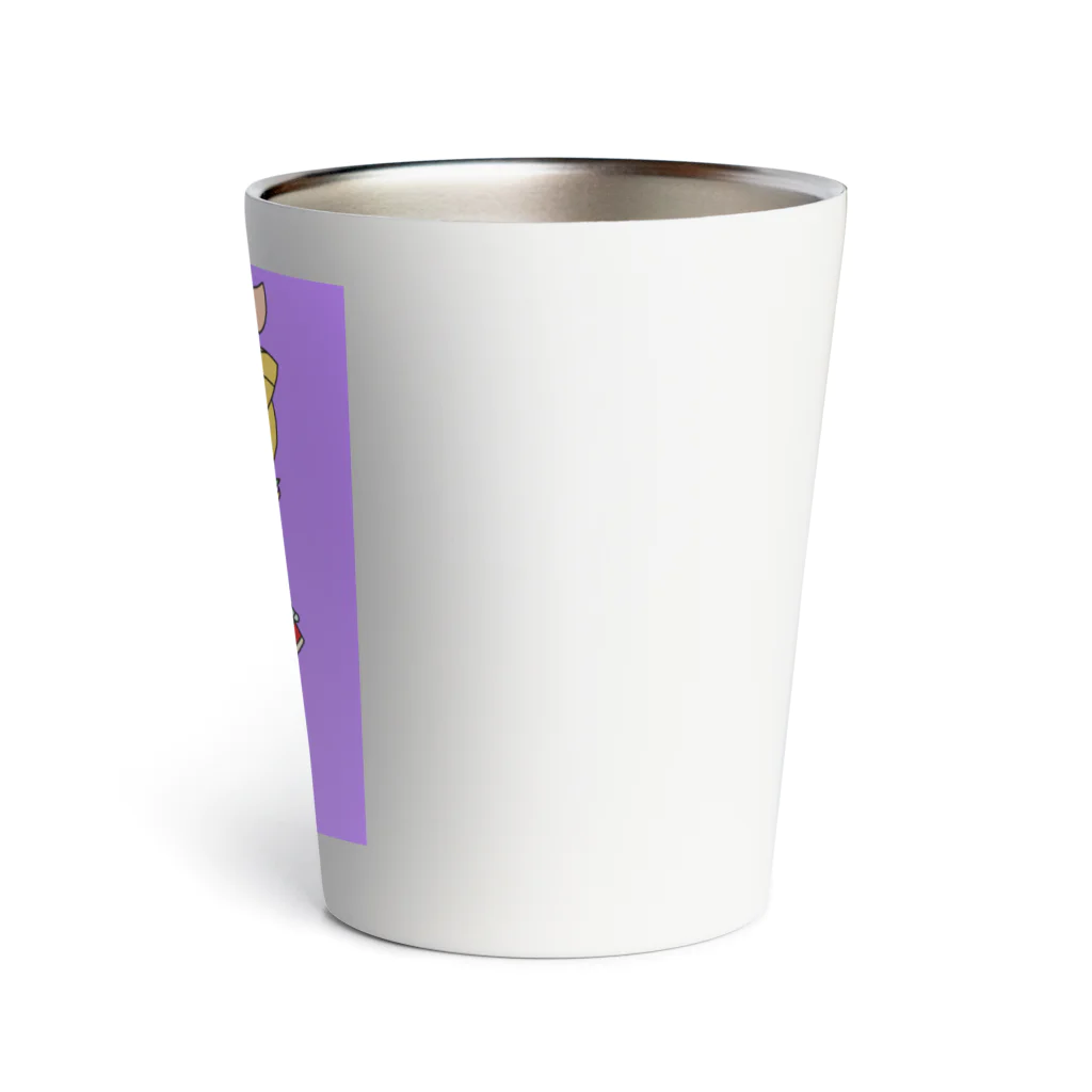 こつめちゃんのおみせのラベンダーとウサギ Thermo Tumbler