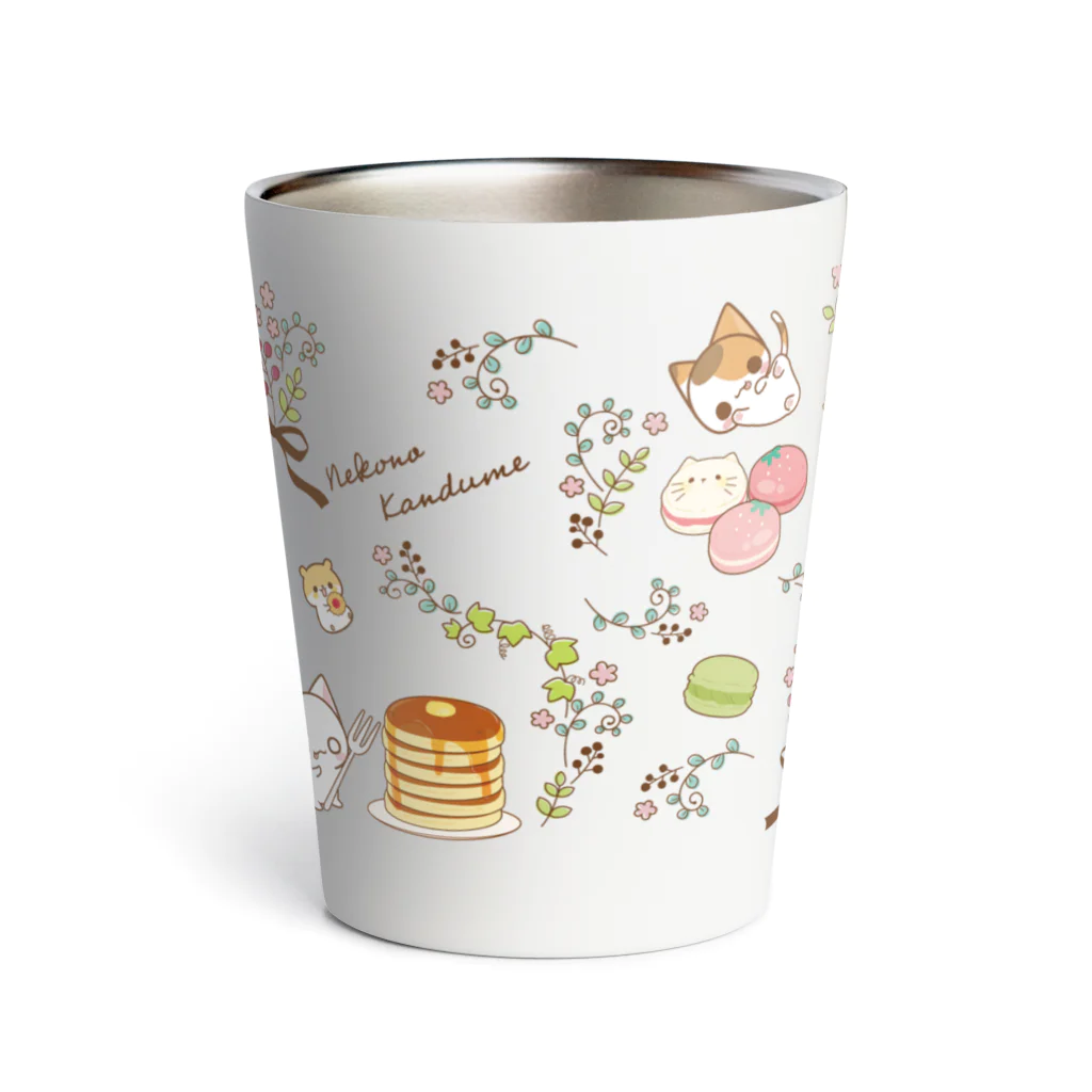 aska/ねこのかんづめのお花とスイーツと Thermo Tumbler