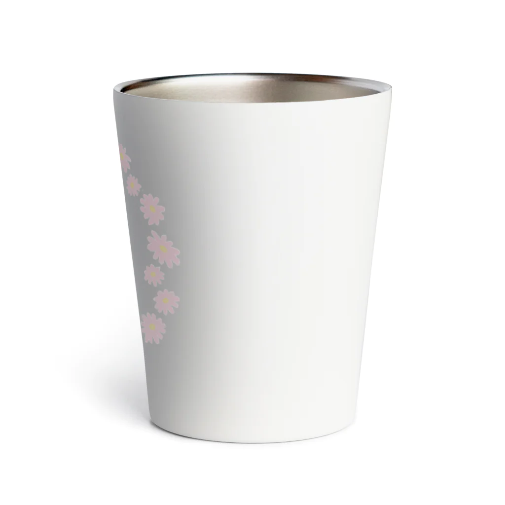 chippokeのヨークシャーテリア（淡い）（花・ピンク） Thermo Tumbler