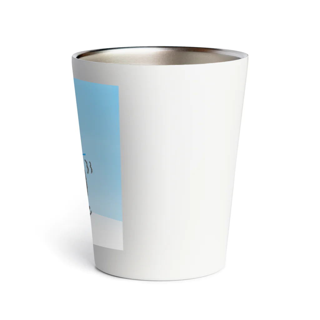 さつきうさぎえびえびショップのさむさむえび丸〜背景＆サイン入り〜 Thermo Tumbler