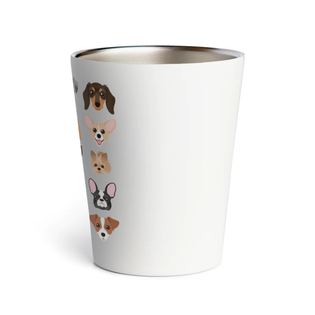 kimchinのいろいろな犬種のかわいい顔 Thermo Tumbler