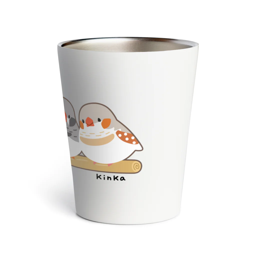 TeaDrop.Cのキンカチョウ（枠付き） Thermo Tumbler