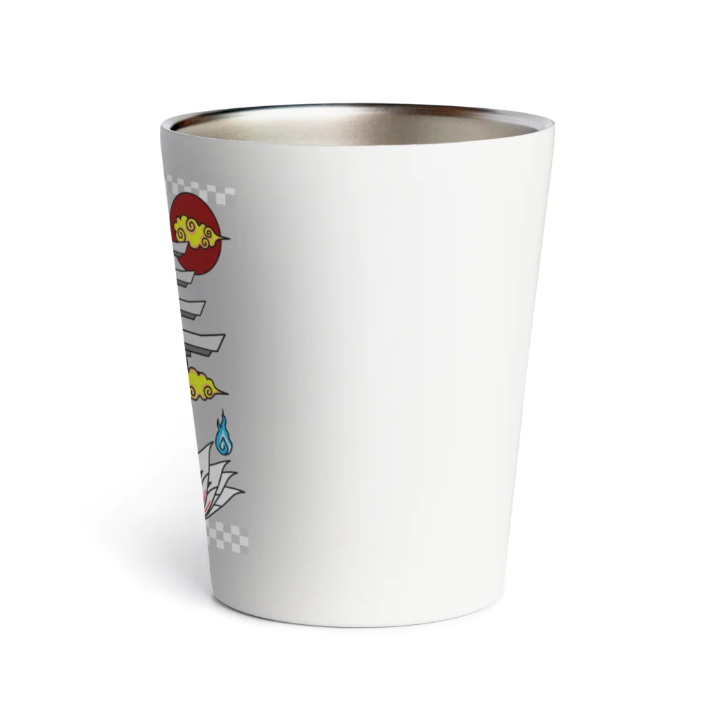 にゃーにゃー組@LINEスタンプ＊絵文字販売中！の四尾＊妖の夜 Thermo Tumbler