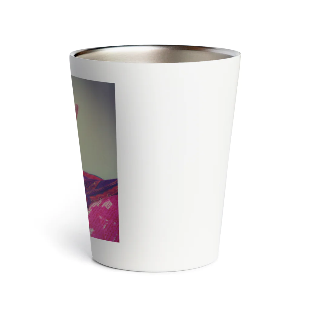 葉のり猫ショップのPretty in Pink 茶白猫ちゃさんのサーモタンブラー Thermo Tumbler