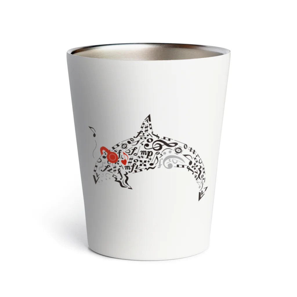 Drecome_DesignのMusic orca Thermo Tumbler