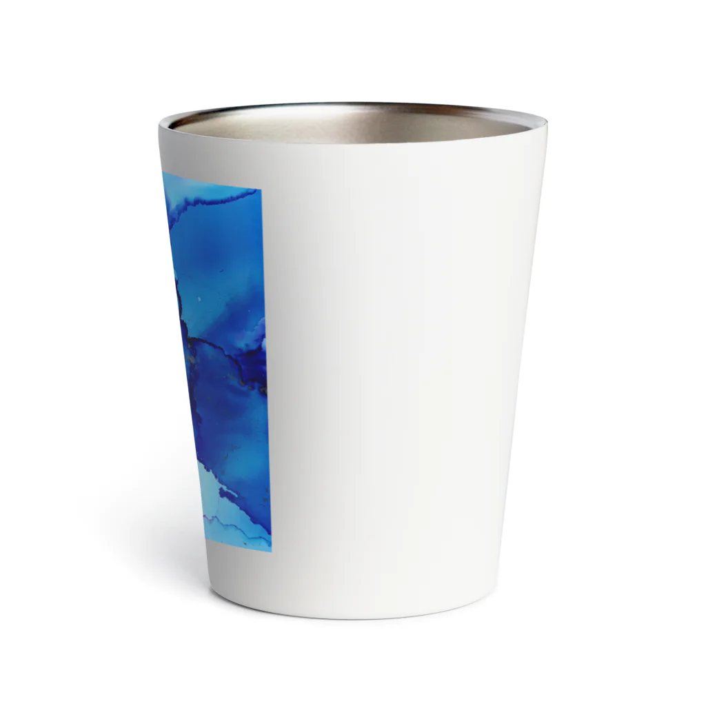 corona_homeのブルーの大理石 Thermo Tumbler