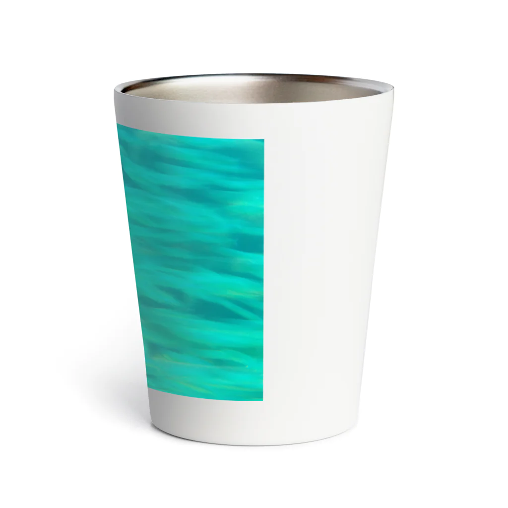 あおすみのエメラルドグリーンの魚群 Thermo Tumbler