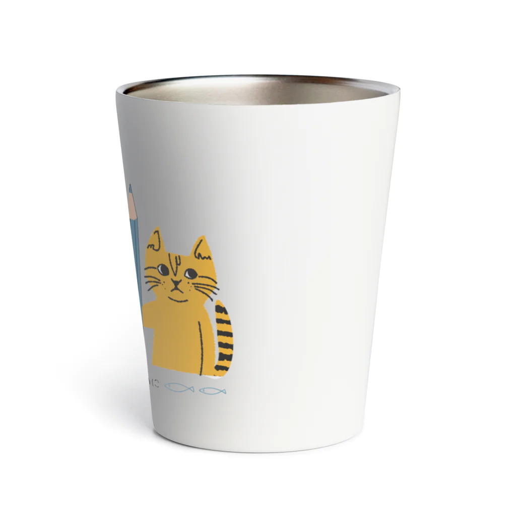 mapechiのトラネコしまお、絵への野望 Thermo Tumbler