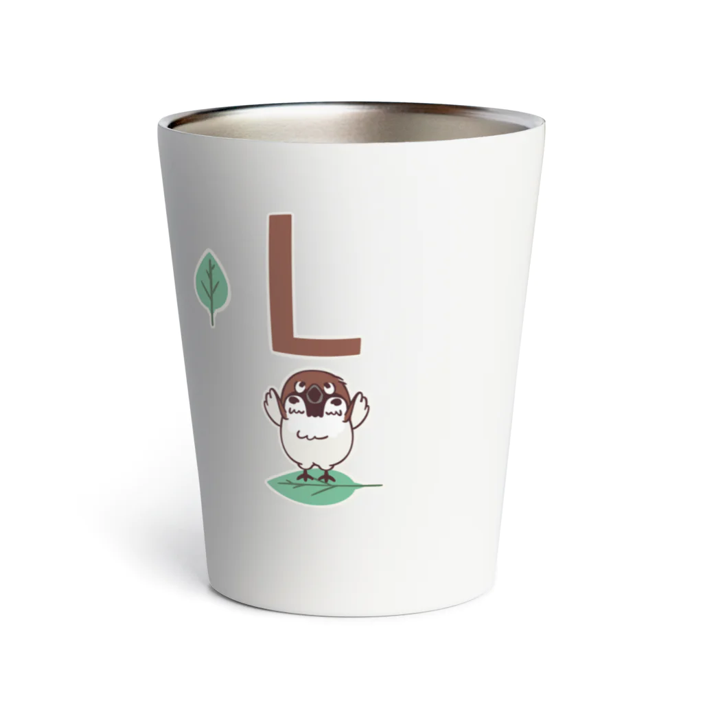 イラスト MONYAAT のスズメがちゅん SMLTシャツ Thermo Tumbler