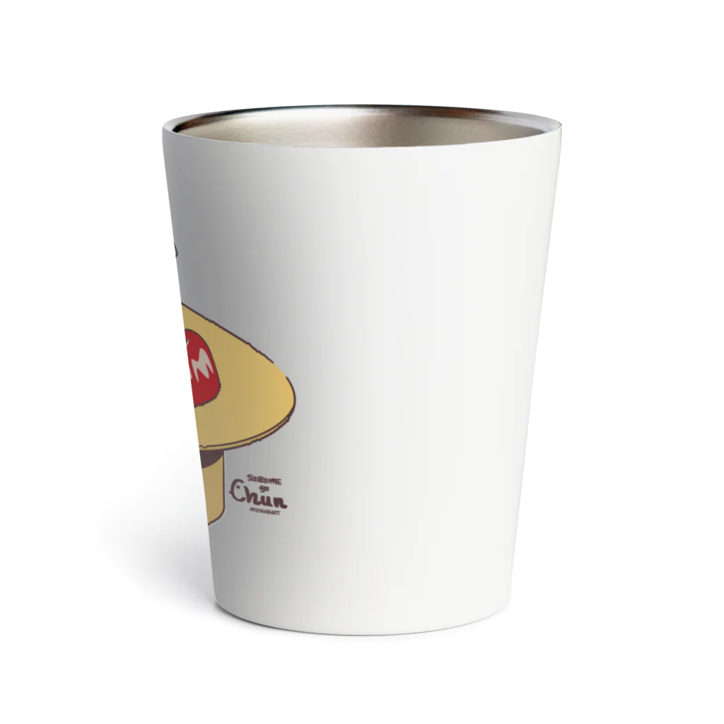 イラスト MONYAAT のスズメがちゅん　あっぷるすとあでちゅん Thermo Tumbler