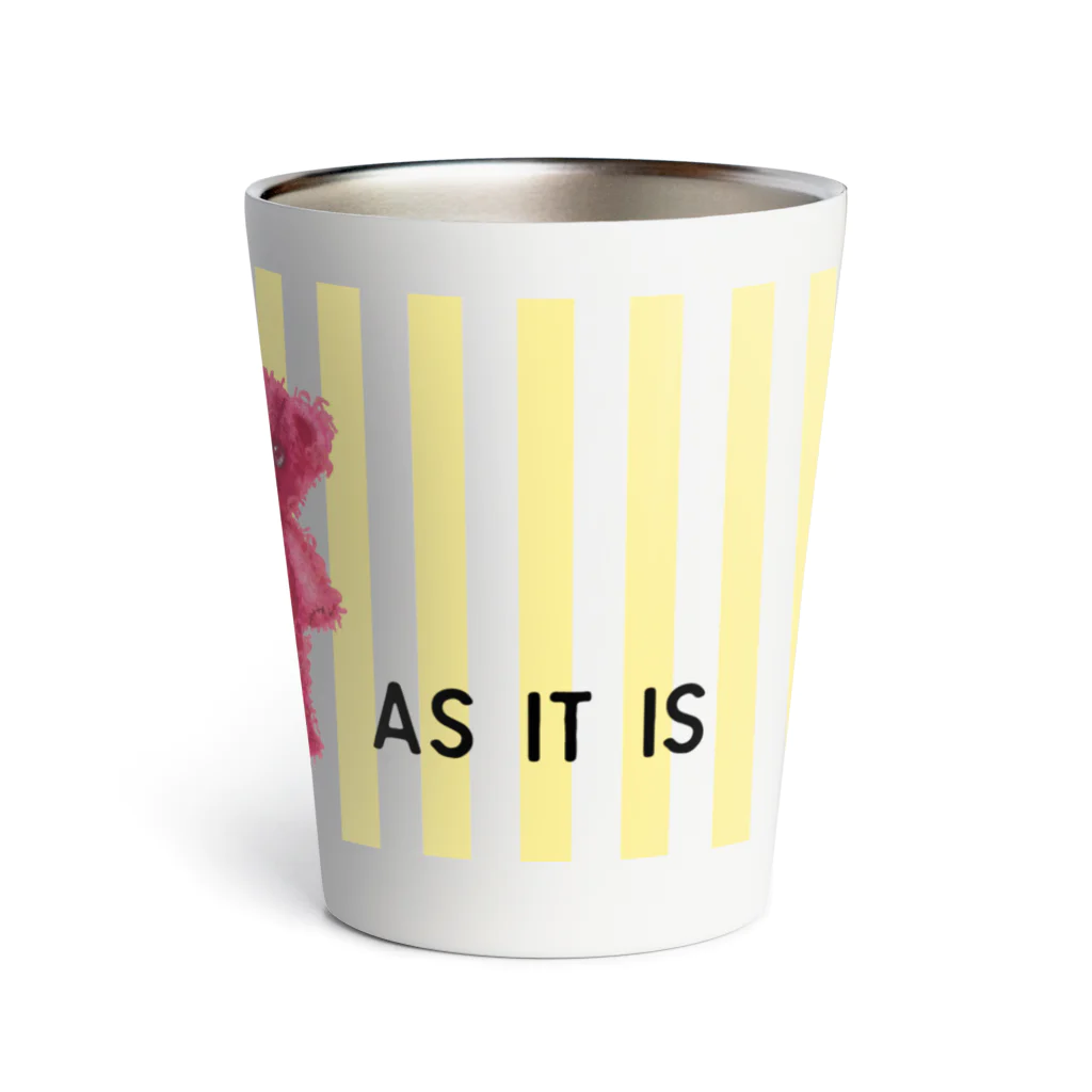 cocoartの雑貨屋さんの【As it is】（桃くま） Thermo Tumbler