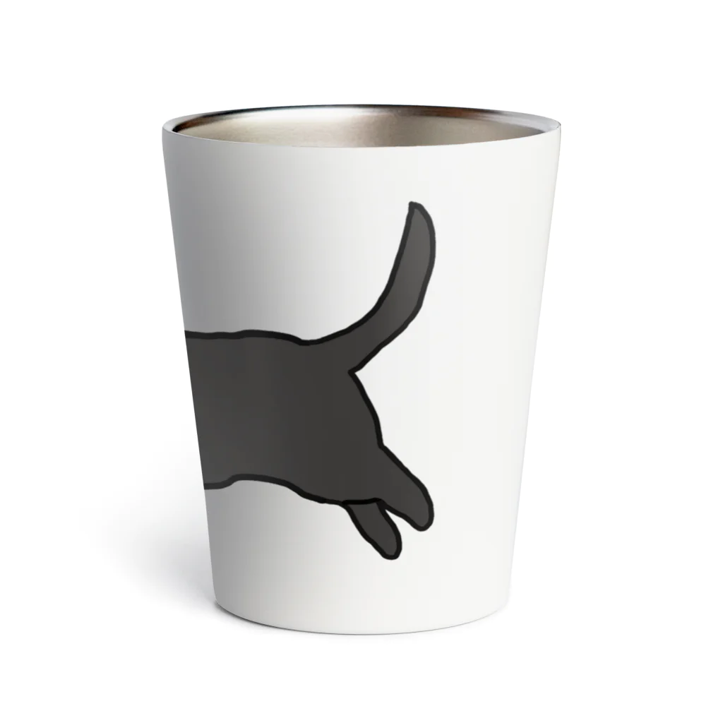 CHOSANAの走る犬 ダックス ブラック Thermo Tumbler