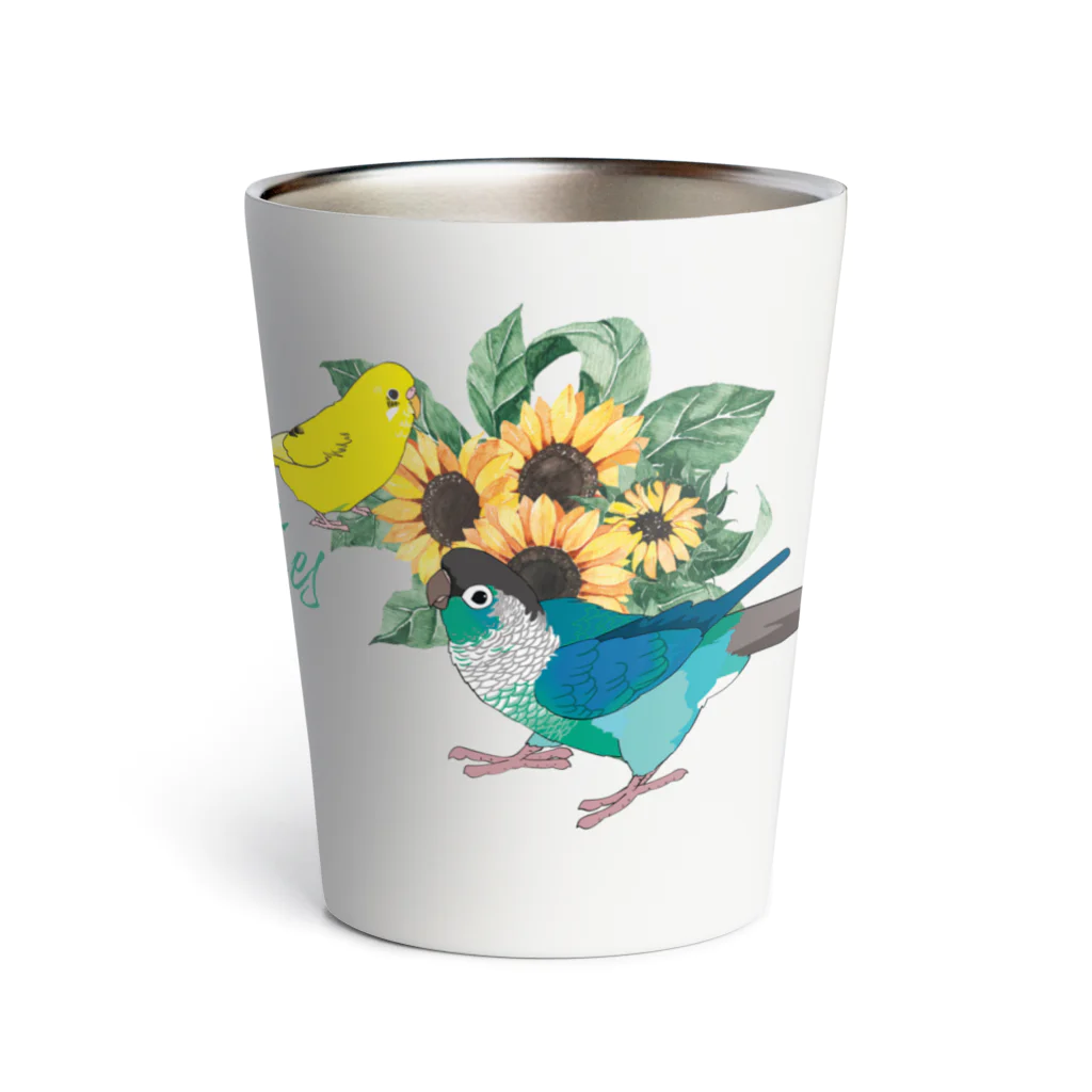 リズさんち🦜👶✨のサンフラワーBudgies Thermo Tumbler