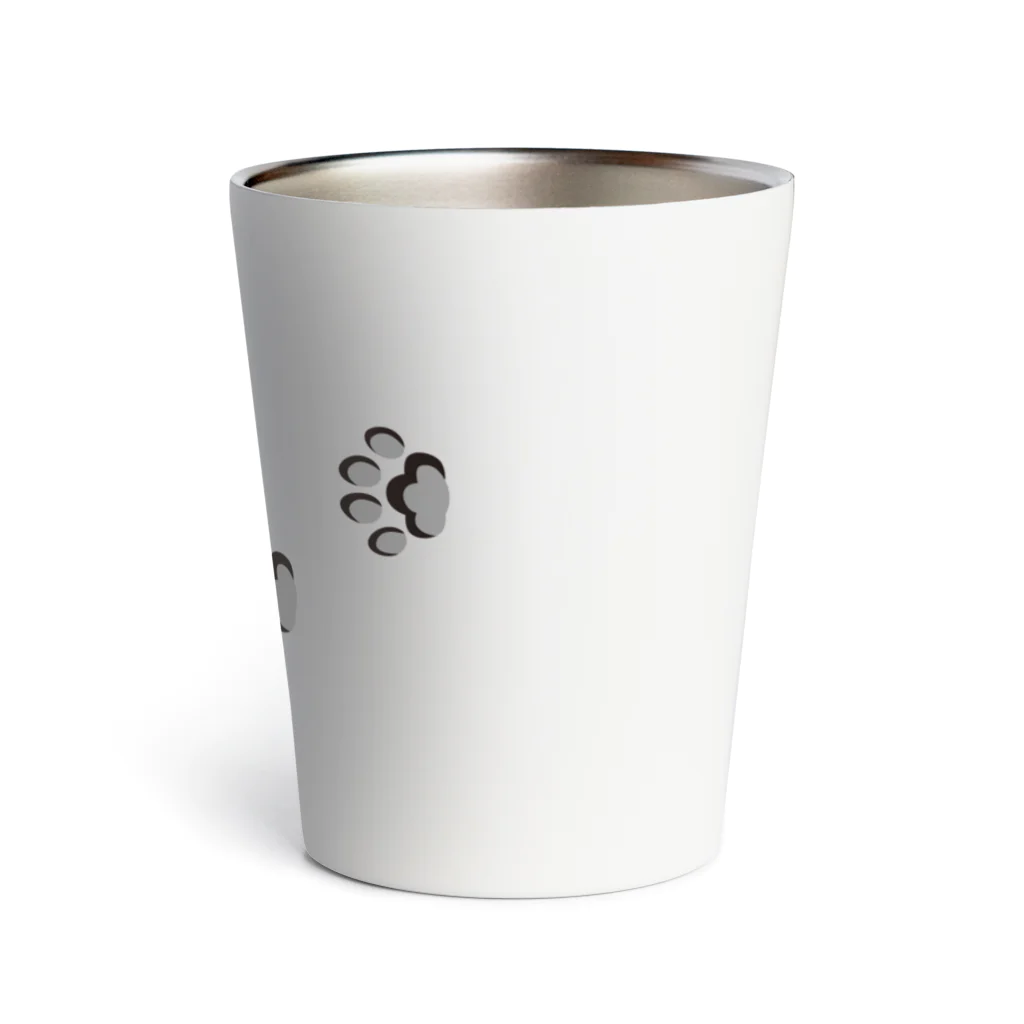 Baby Tigerの猫のあしあと2(ヨコ) Thermo Tumbler