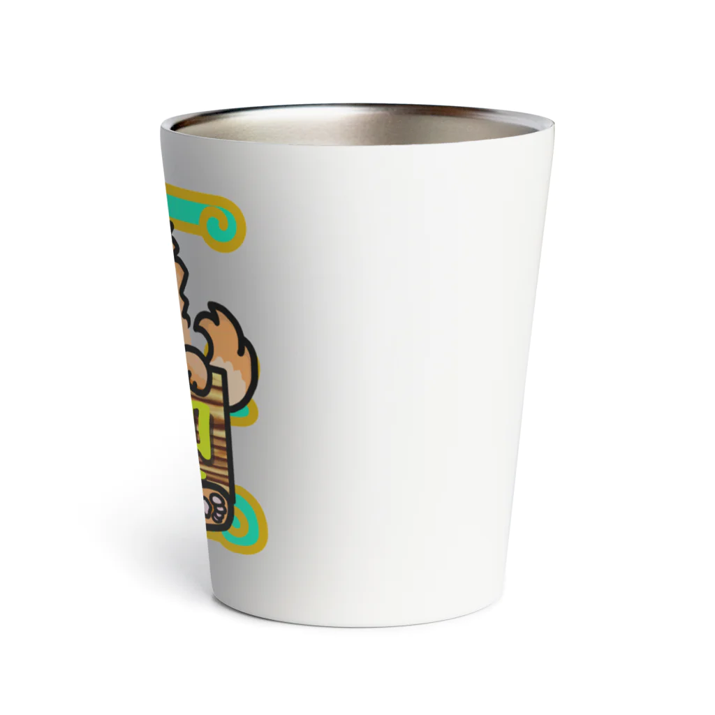 オリジナルデザインTシャツ　SMOKIN'のお出迎えの歓迎わんこ Thermo Tumbler