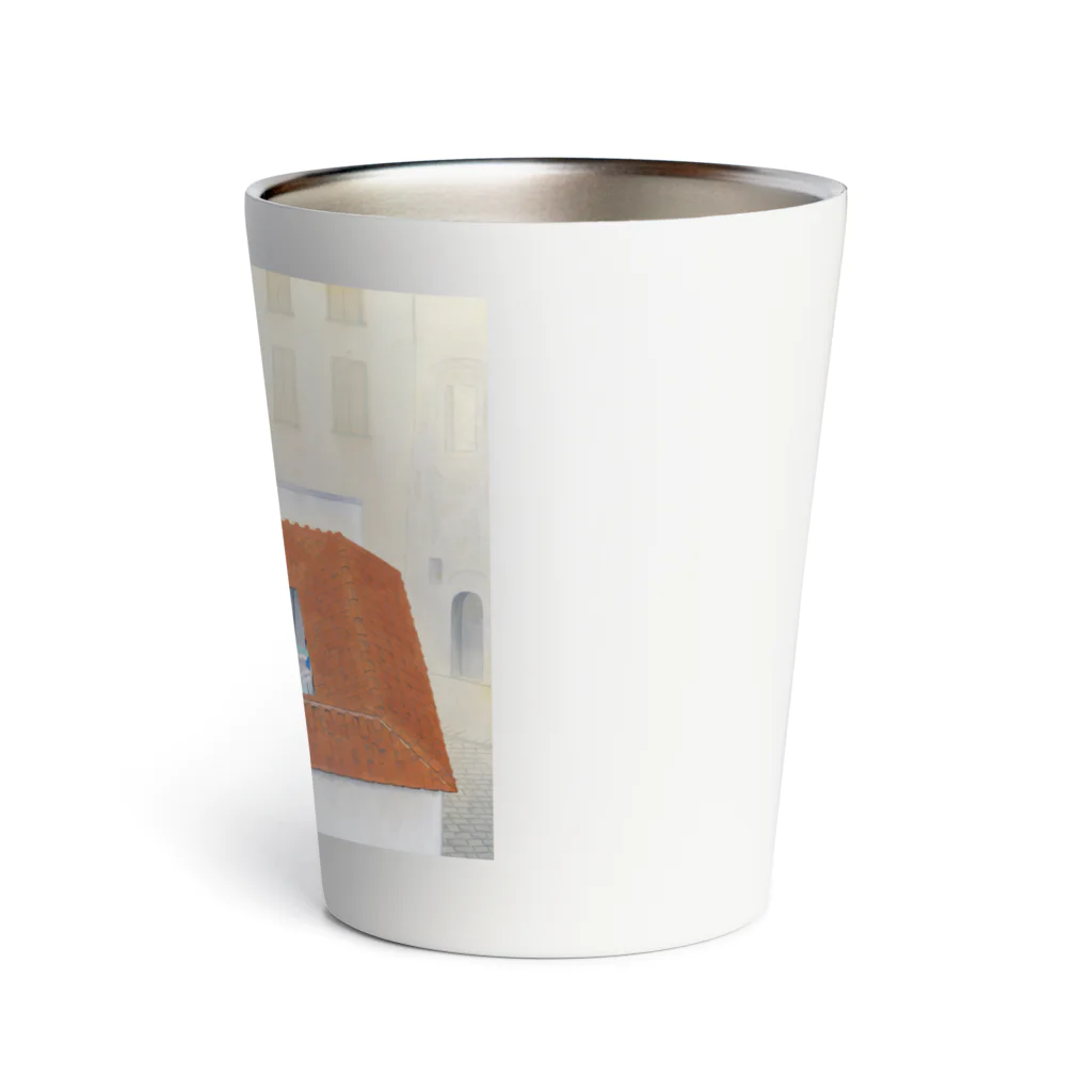 世界の絵画アートグッズの小林古径《洗濯場 その2》 Thermo Tumbler