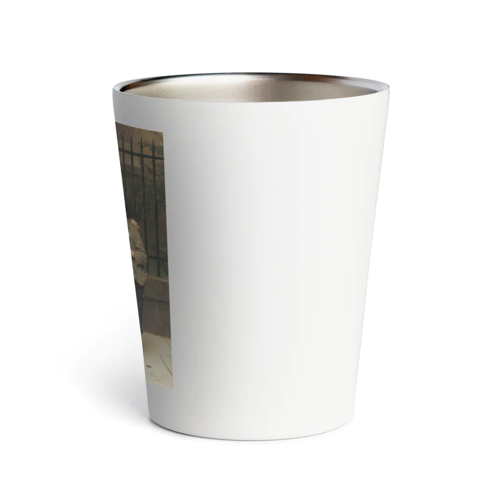 世界の絵画アートグッズのジョン・ジョージ・ブラウン《タフな顧客》 Thermo Tumbler