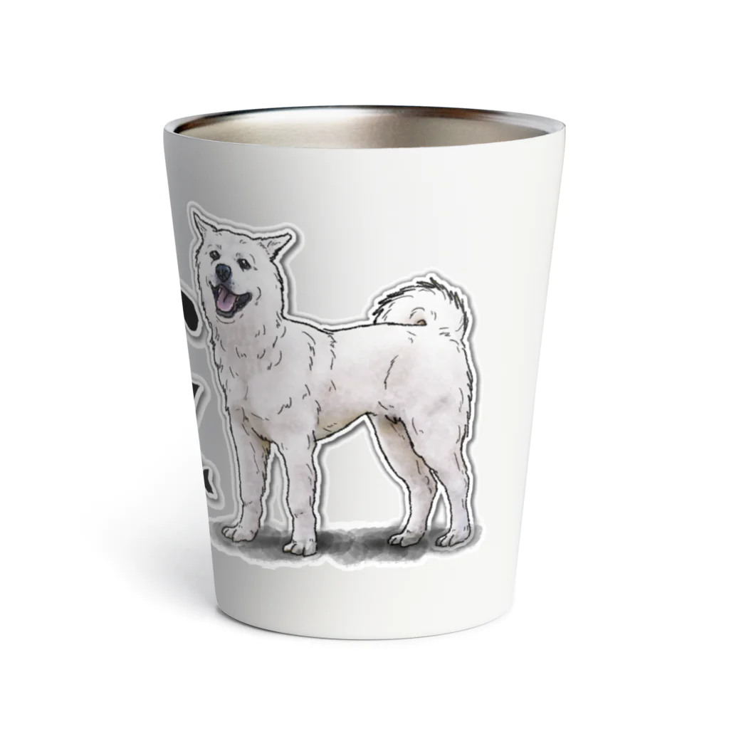 オリジナル工房プリントンの紀州犬 イラストプリント Thermo Tumbler