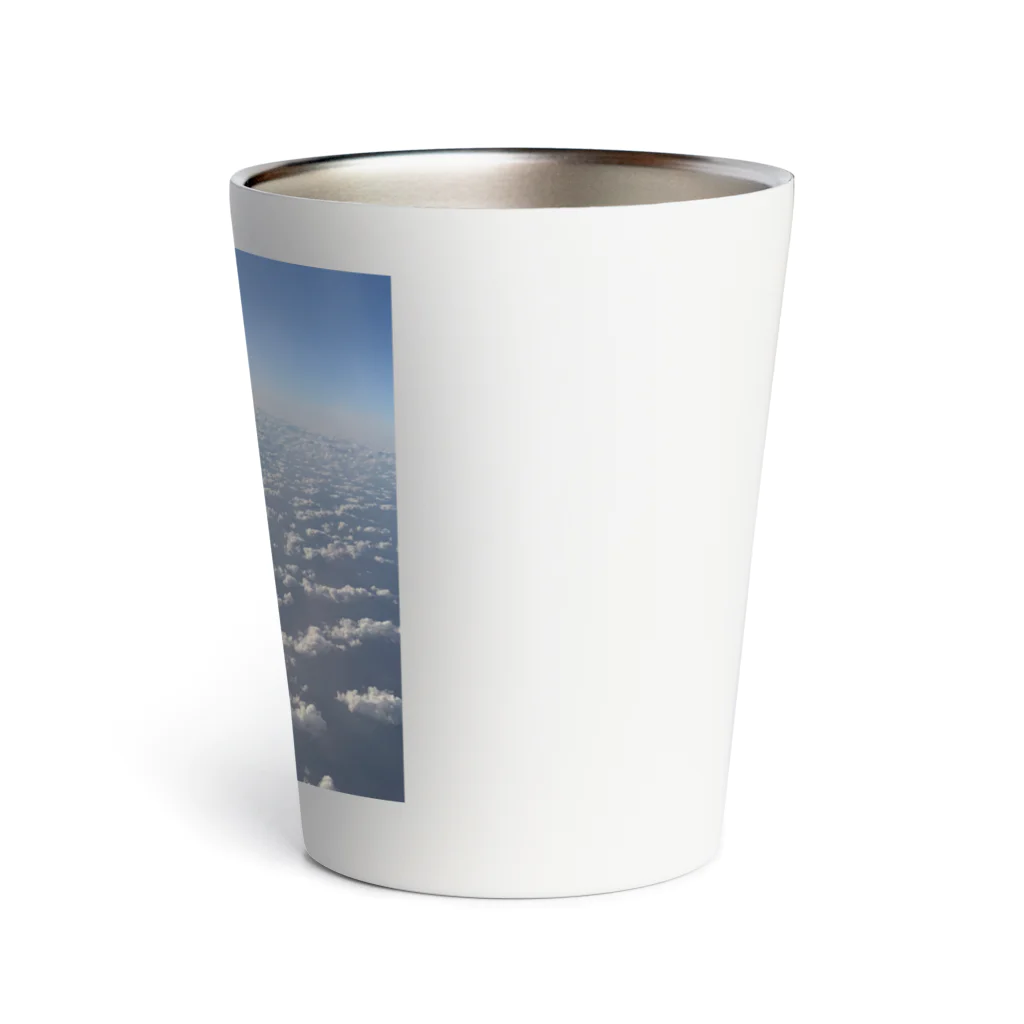 キャラバー会の空から見た雲 Thermo Tumbler