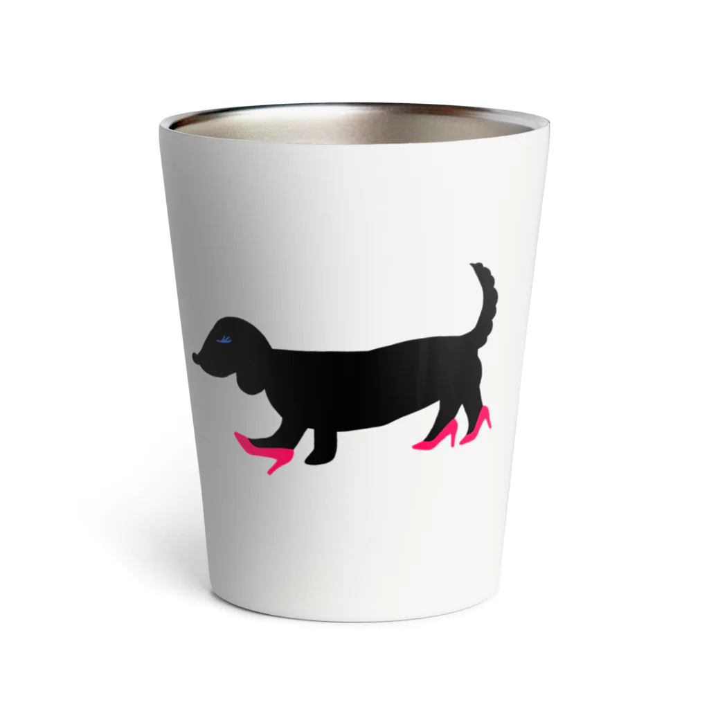 CHOSANAのハイヒールを履いた犬 Thermo Tumbler