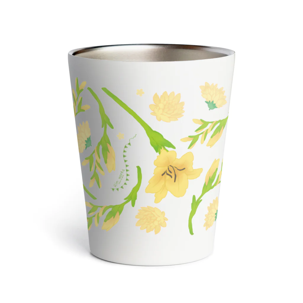 Rim worksのサーモタンブラー001（黄花） Thermo Tumbler