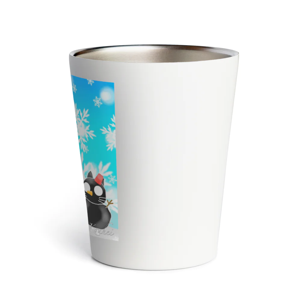 くろねこさんのくろねこさんと雪だるま Thermo Tumbler