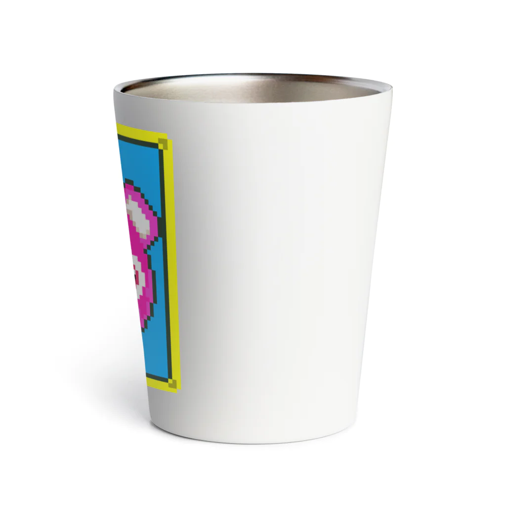 Cartoon☆style☆Fortniteのピンクのくまちゃんドット絵 Thermo Tumbler