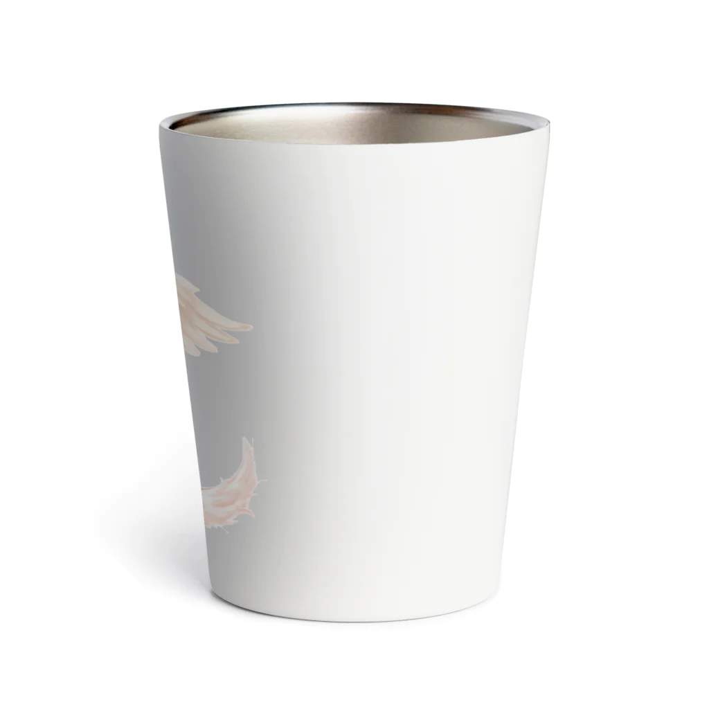 風見トモヒロsuzuriSHOPの天使犬のルーチェ Thermo Tumbler