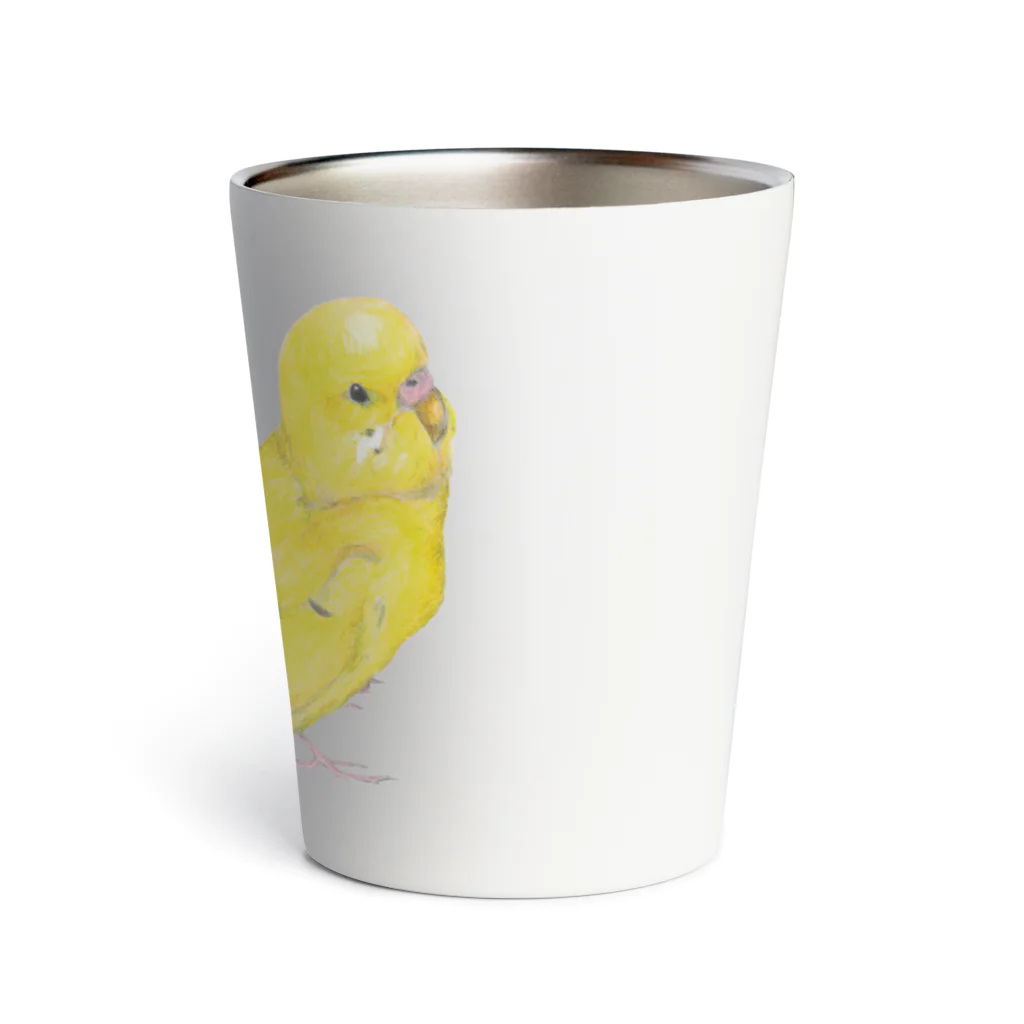 森図鑑の[森図鑑]セキセイインコ黄色 Thermo Tumbler