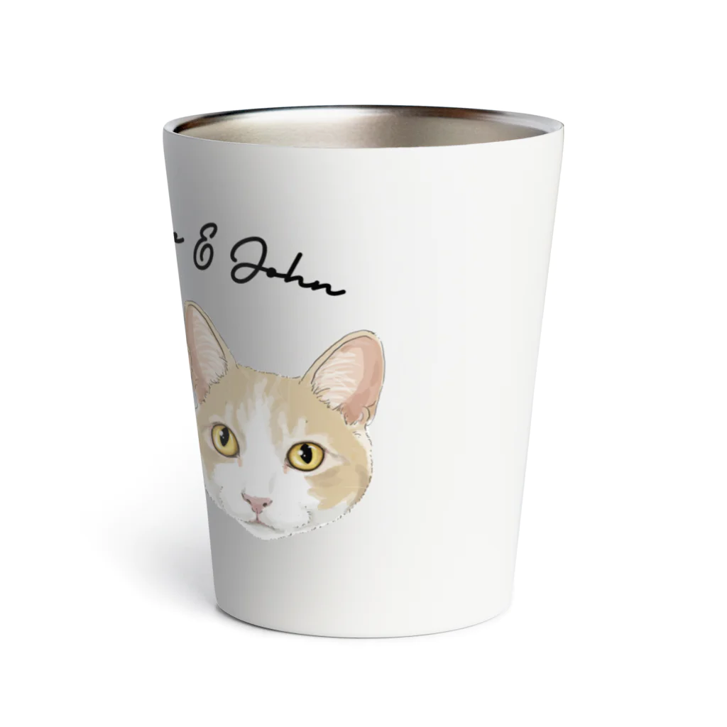 みきぞーん｜保護猫 ミッキー画伯と肉球とおともだちのhyuk&john&choice Thermo Tumbler